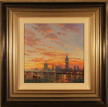 Andrew Grant Kurtis, Original oil painting on panel, Reflections of Westminster, click to enlarge