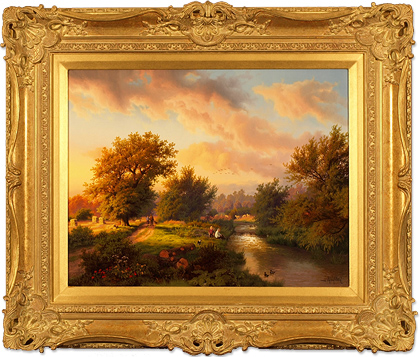 Daniel Van Der Putten, Original oil painting on panel, British Countryside