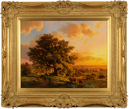 Daniel Van Der Putten, Original oil painting on panel, British Countryside