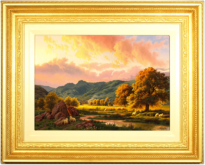 Daniel Van Der Putten, Original oil painting on panel, British Countryside