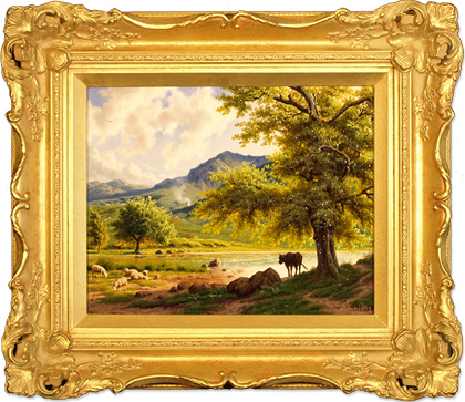 Daniel Van Der Putten, Original oil painting on panel, British Countryside