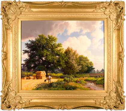 Daniel Van Der Putten, Original oil painting on panel, British Countryside