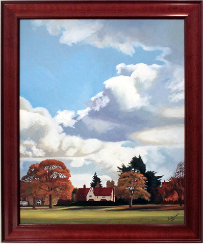 John Luce Lockett, Original oil painting on canvas, Barrack Road End Racecourse, click to enlarge