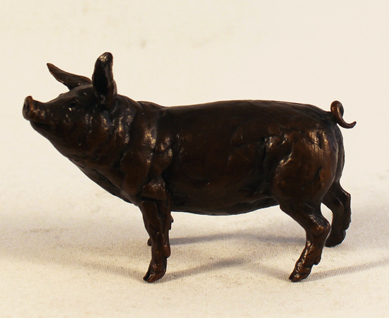 Michael Simpson, Bronze, Pig, click to enlarge