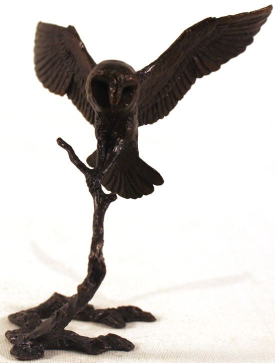 Michael Simpson, Bronze, Barn Owl, click to enlarge