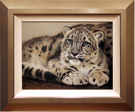 Pip McGarry, Original oil painting on canvas, Snow Leopard Cub, click to enlarge