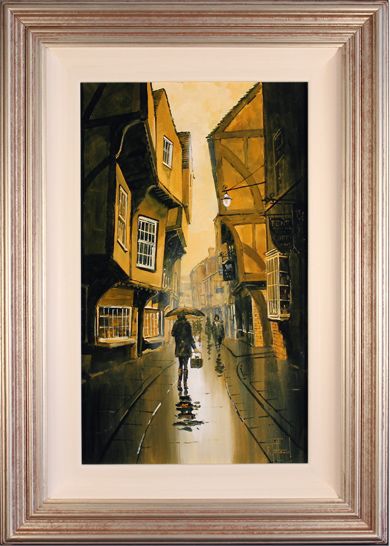 Richard Telford, Original oil painting on panel, The Shambles, York, click to enlarge