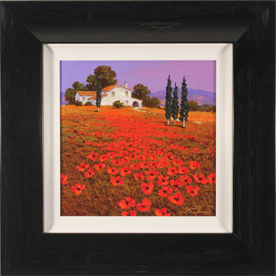 Steve Thoms, Original oil painting on panel, Poppy Fields, click to enlarge