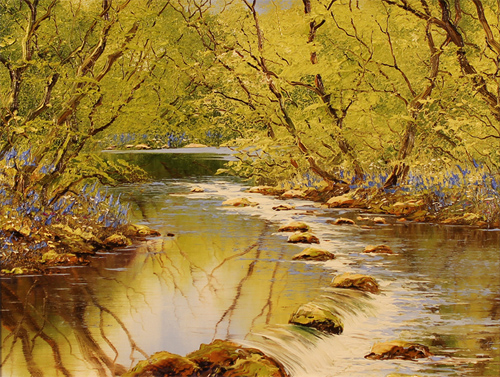 Terry Evans, Original oil painting on canvas, River Swale, Swaledale ...