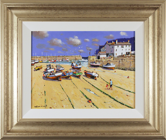 Alan Smith, Original oil painting on panel, Fishing Boats, Yorkshire ...