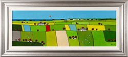 Alan Smith, Original oil painting on panel, The Green, Green Grass of Home