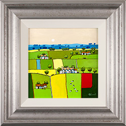 Alan Smith, Original oil painting on panel, Summer's Patchwork