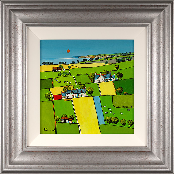 Alan Smith, Original oil painting on panel, Yorkshire Patchwork