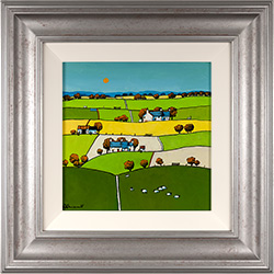 Alan Smith, Original oil painting on panel, Autumn Hills, Yorkshire