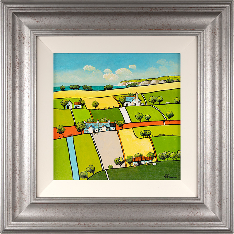 Alan Smith, Original oil painting on panel, Cracking the Flags, Yorkshire