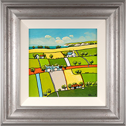 Alan Smith, Original oil painting on panel, Cracking the Flags, Yorkshire