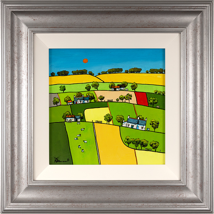 Alan Smith, Original oil painting on panel, Summer Pastures, Yorkshire