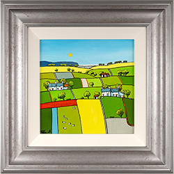 Alan Smith, Original oil painting on panel, Summer Patchwork