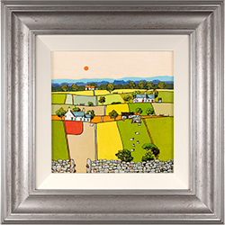 Alan Smith, Original oil painting on panel, To Fields Beyond