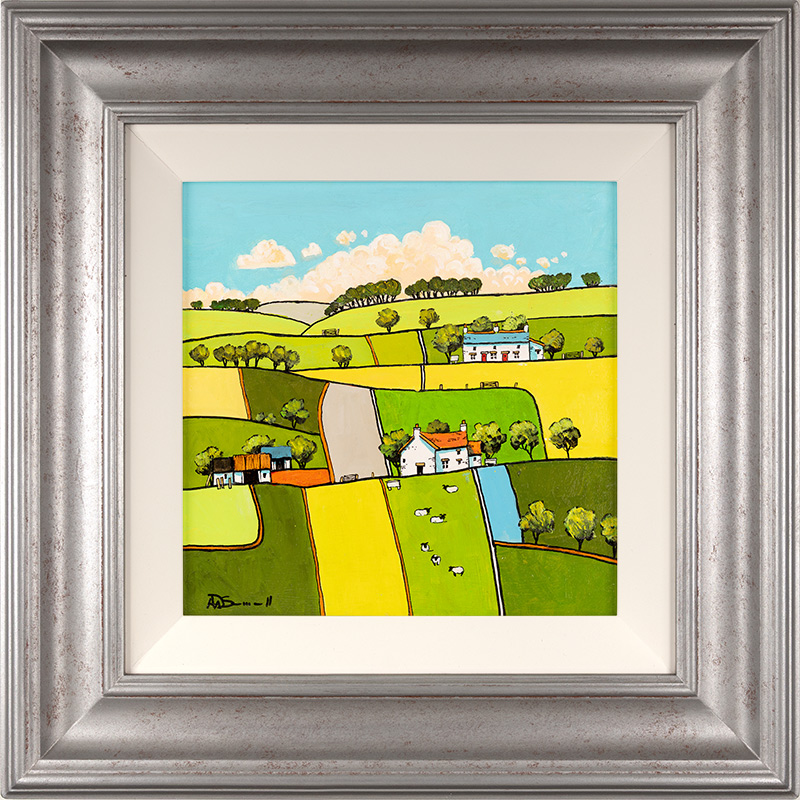 Alan Smith, Original oil painting on panel, A Patchwork Idyll