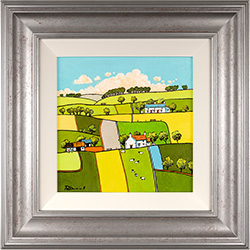 Alan Smith, Original oil painting on panel, A Patchwork Idyll