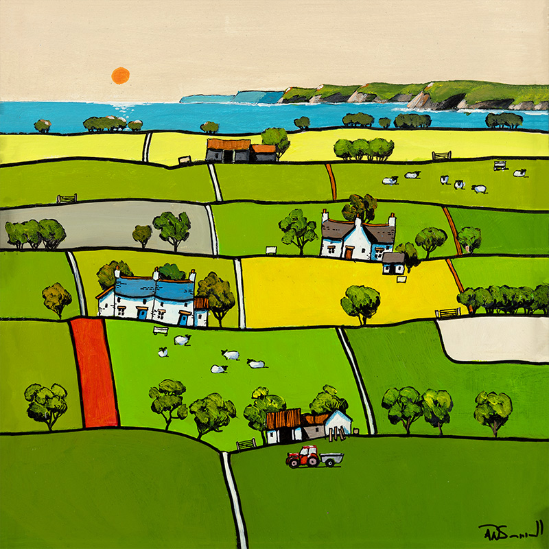 Alan Smith, Original oil painting on panel, The Simple Life