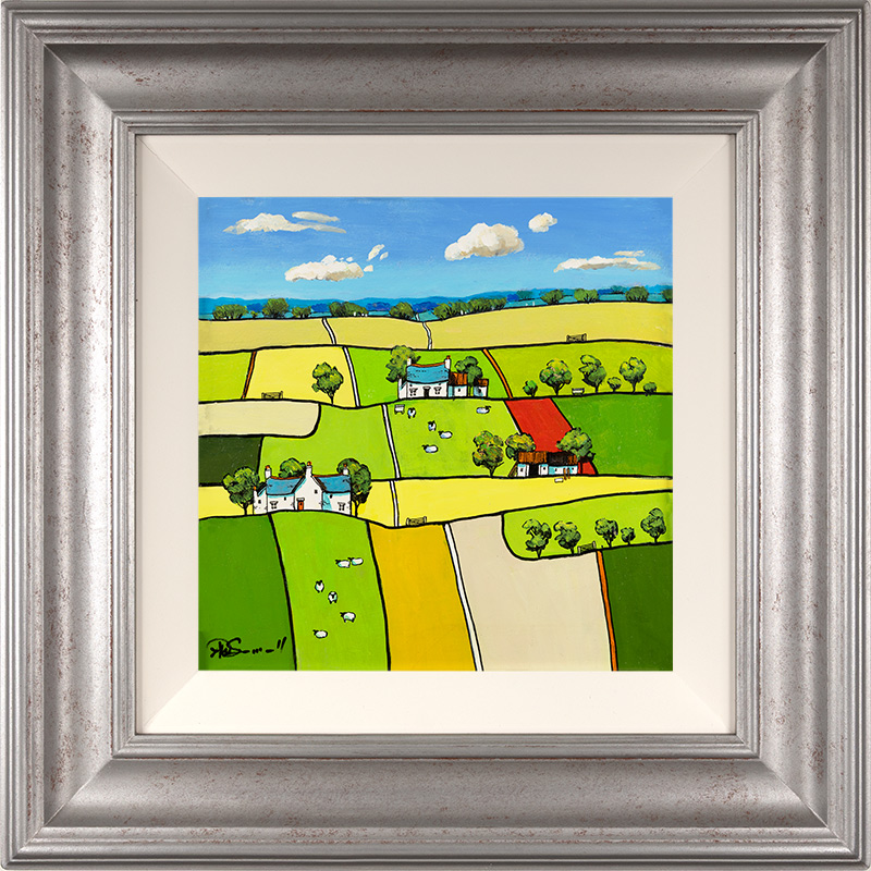 Alan Smith, Original oil painting on panel, Summer Pastures, Yorkshire