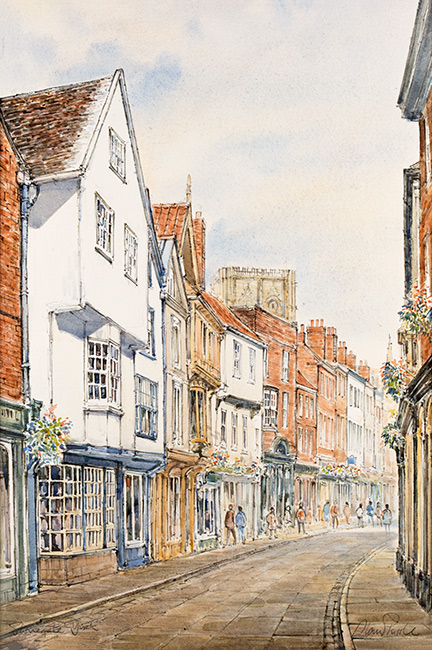 Alan Stuttle, Watercolour, Stonegate, York