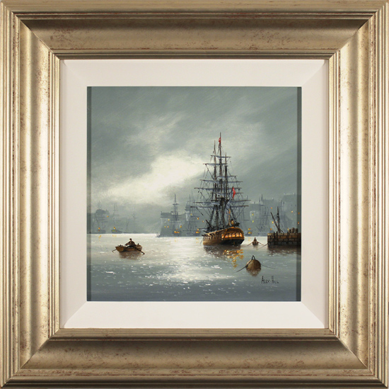 Alex Hill, Original oil painting on canvas, Leaving Port, click to enlarge