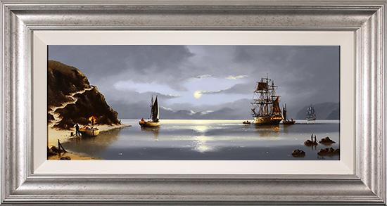 Alex Hill, Original oil painting on panel, Smuggler's Bay, click to enlarge