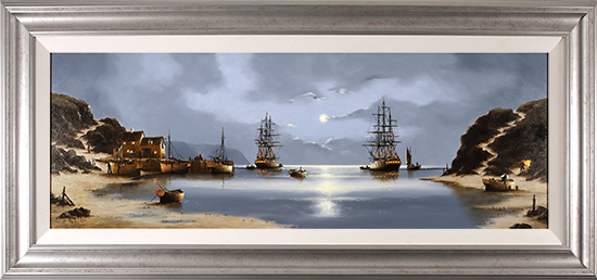 Alex Hill, Original oil painting on panel, The Midnight Fleet, click to enlarge