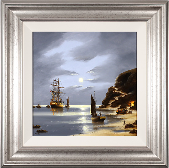 Alex Hill, Original oil painting on panel, Smuggler's Shores, click to enlarge