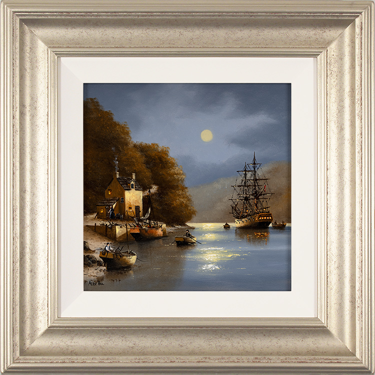 Alex Hill, Original oil painting on panel, Smuggler's Hideaway