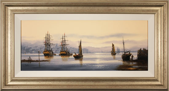 Alex Hill, Original oil painting on canvas, Set Sail at Sunrise , click to enlarge