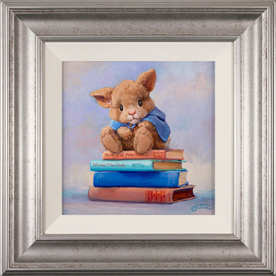 Amanda Jackson, Original oil painting on panel, A Bunny's Tale