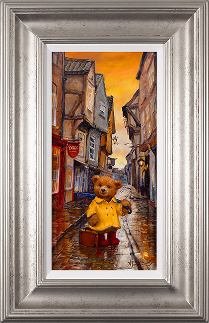 Amanda Jackson, Original oil painting on panel, Bear's Adventures on The Shambles