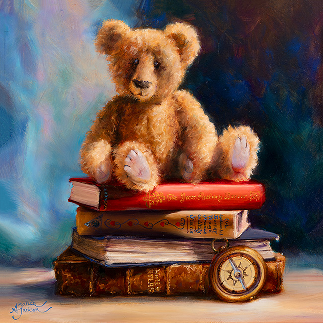 Amanda Jackson, Original oil painting on panel, The Wayfarer 