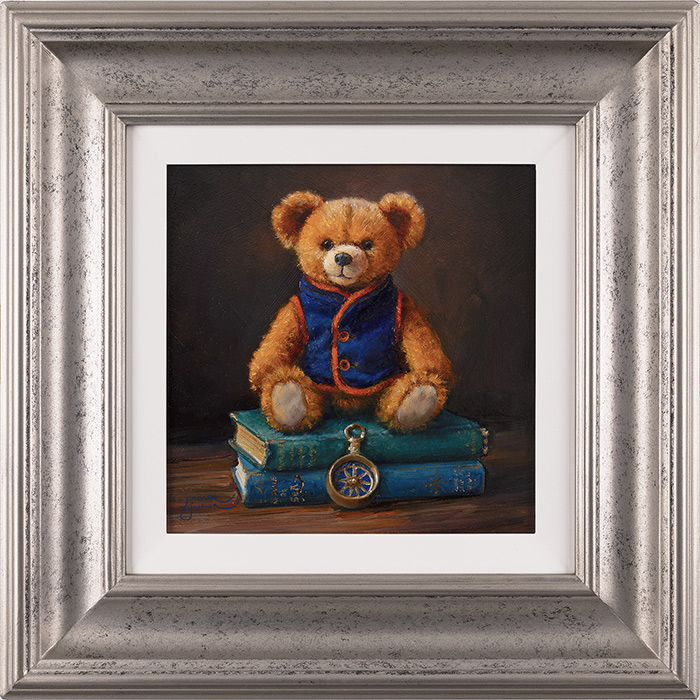 Amanda Jackson, Original oil painting on panel, The Bear Who Read the Waves