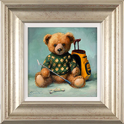 Amanda Jackson, Original oil painting on panel, Green and Bear It