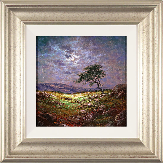 Andrew Grant Kurtis, Original oil painting on panel, Moonlight Moor, click to enlarge