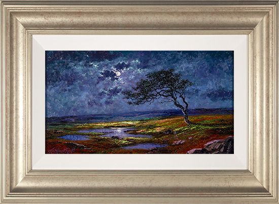 Andrew Grant Kurtis, Original oil painting on panel, By the Light of the Silvery Moon near Settle