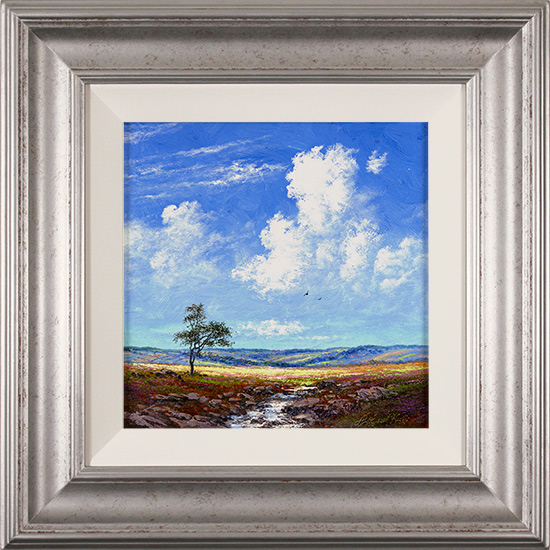 Andrew Grant Kurtis, Original oil painting on panel, Sunshine Across the Moor, Spindledom, Yorkshire