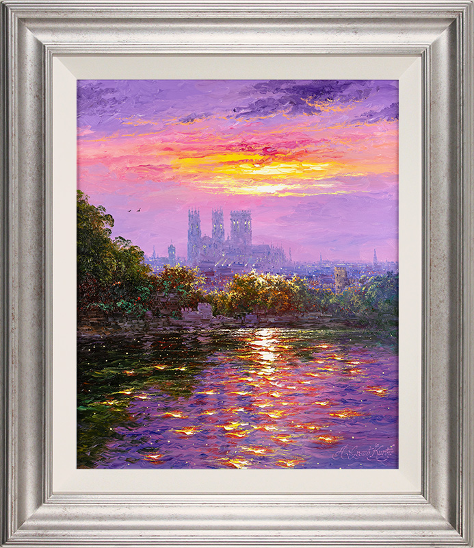 Andrew Grant Kurtis, Original oil painting on panel, Sunshine Across York Minster