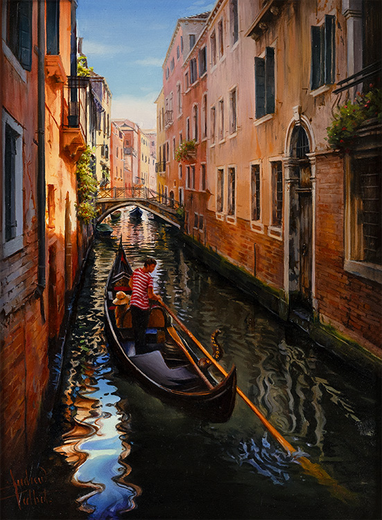 Andrew Talbot, Original oil painting on panel, Venice Morning