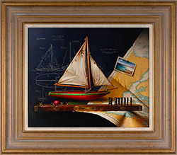 Andrew Talbot, Original oil painting on panel, The Shipping Forecast - Hebrides, Mainly Fair