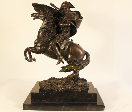 Bronze Statue, Bronze, Napoleon on Horseback, click to enlarge