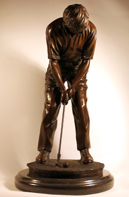 Bronze Statue, Bronze, Hole in One, click to enlarge