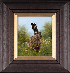 Carl Whitfield, Original oil painting on panel, Hare