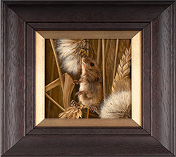 Carl Whitfield, Original oil painting on panel, Harvest Mouse