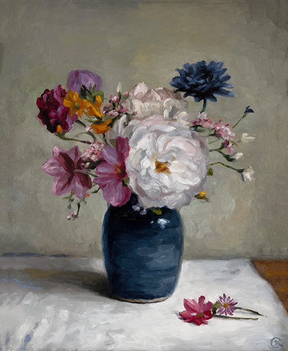 Caroline Richardson, Original oil painting on canvas, In Bloom